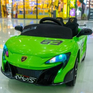 儿童电动车四轮汽车可坐人男孩充电黄色遥控车宝宝玩具跑车