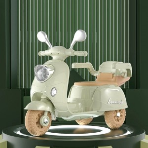 儿童电动摩托车三轮车男女孩宝宝电瓶车小孩可坐人充电遥控玩具车