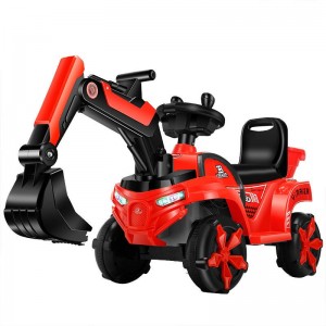 儿童挖掘机玩具车可坐可骑带灯光工程车宝宝滑行学步车