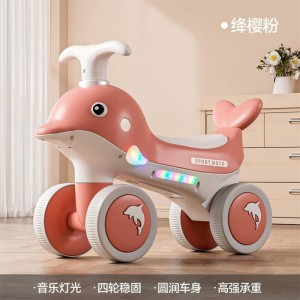 儿童滑行车可坐人四轮平衡车1-3岁男女宝宝滑步车溜溜车音乐灯光