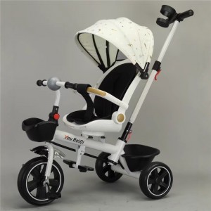 Children's tricycle, baby walker, reclining bicycle, four-in-one stroller for older children