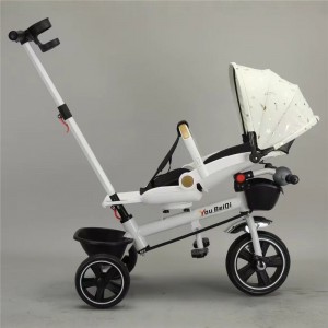 Children's tricycle, baby walker, reclining bicycle, four-in-one stroller for older children
