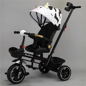 Children's tricycle, baby walker, reclining bicycle, four-in-one stroller for older children