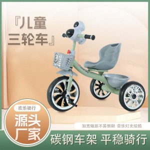 宝宝脚踏车儿童脚蹬车厂家 防侧翻自行车儿童三轮车3-6岁玩具