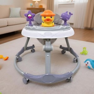 Baby walker, baby balance scooter, anti-rollover, 7-18 month old girls can sit and push children's walker music