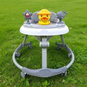Baby walker, baby balance scooter, anti-rollover, 7-18 month old girls can sit and push children's walker music
