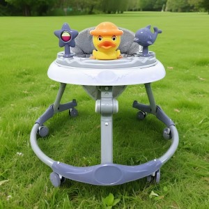 Baby walker, baby balance scooter, anti-rollover, 7-18 month old girls can sit and push children's walker music