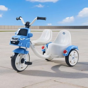 灯光音乐双人儿童三轮车双座脚踏车三轮脚蹬车小孩双胞胎三轮车