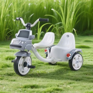 儿童双人三轮车脚踏车男女孩宝宝脚踏自行车小孩玩具车双胞胎三轮车