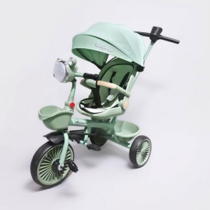 儿童三轮车多种功能折叠婴幼儿可坐可躺音乐手推车自行车