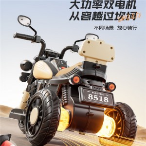 儿童电动摩托车三轮车男女孩宝宝电瓶车小孩可坐人充电遥控玩具车
