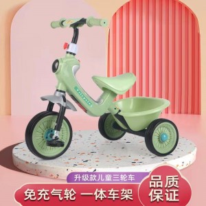 简易儿童三轮车脚踏车音乐灯光脚蹬车1-3-8岁儿童车小车迷你
