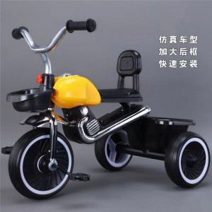 儿童三轮车脚踏车1-5岁宝宝加大轮子防侧翻带灯光音乐童车骑行车
