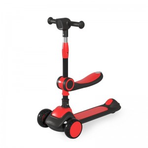 Children's scooter, 3 in 1, 2-12 year old scooter, can sit and fold, children's roller coaster, and glide for boys and girls