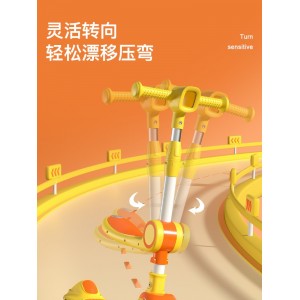 Children's scooter, 3 in 1, 2-12 year old scooter, can sit and fold, children's roller coaster, and glide for boys and girls