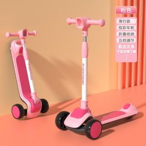 Children's scooter, 3 in 1, 2-12 year old scooter, can sit and fold, children's roller coaster, and glide for boys and girls