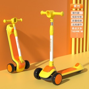 Children's scooter, 3 in 1, 2-12 year old scooter, can sit and fold, children's roller coaster, and glide for boys and girls