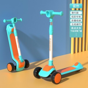 Children's scooter, 3 in 1, 2-12 year old scooter, can sit and fold, children's roller coaster, and glide for boys and girls