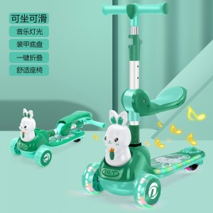滑板车儿童1-3-6-12岁以上男童可坐小孩溜溜车女宝宝8滑滑三合一