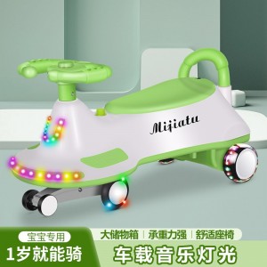 儿童电动扭扭车1-6岁男女静音宝宝玩具车防侧翻溜溜车亲子同乘车
