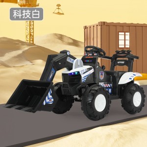 新款儿童挖掘机电动工程车可坐可骑男女宝宝挖土机充电玩具车