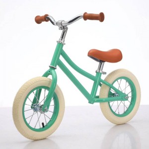 High-end 12 inch 2-4 year old children's balance scooter retro with basket, no pedals, scooter, scooter, girl