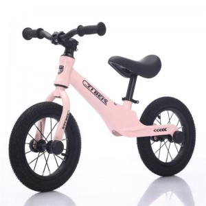 High-end 12 inch 2-4 year old children's balance scooter retro with basket, no pedals, scooter, scooter, girl