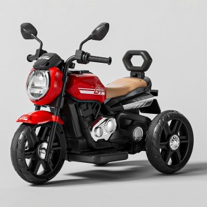 Children's electric motorcycles, male and female rechargeable toy cars, 1-3-6 year old baby tricycle with bucket, stroller