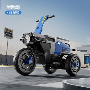 Children's electric motorcycle tricycle for boys and girls 3-9 years old, dual-drive battery, baby stroller, foldable, double