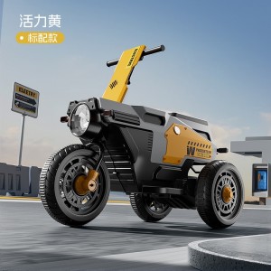 Children's electric motorcycle tricycle for boys and girls 3-9 years old, dual-drive battery, baby stroller, foldable, double
