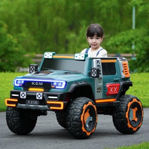 Children's remote control electric four-wheel drive off-road, seatable electric toy car, children's toy car, rechargeable toy car