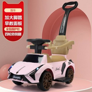 Children's twisting and twisting scooter for babies 1 to 3 years old, multi-functional music, electric, seatable, four-wheeler
