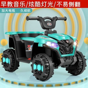 儿童沙滩车遥控电动车可坐男女孩四轮越野车漂移车山地电瓶摩托车