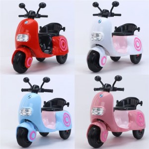 Seatable children's rechargeable toy car, children's electric motorcycle, tricycle, boy and girl, baby battery car