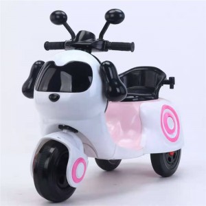Children's electric motorcycle, early education music, male and female baby tricycles, can be pushed and seated, remote control toy stroller for children