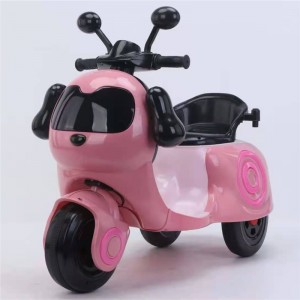 Children's electric motorcycle, early education music, male and female baby tricycles, can be pushed and seated, remote control toy stroller for children
