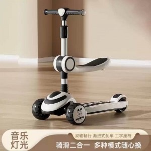 Large children's scooter, 3-6-14 years old, can ride, anti-rollover, three-in-one scooter for boys and girls