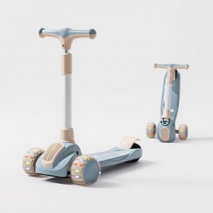 scooter children's folding scooter 1 3 8 year old baby pedal male and female pulley widened children's scooter
