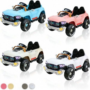 Children's electric car, two-seated, remote control, four-wheel parent-child car, boy and girl, rechargeable toy, baby swing car