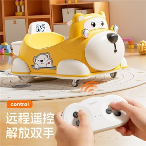New children's electric car, four-wheel toy car, baby cartoon car, bluetooth remote control car, baby walking electric car