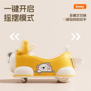 New children's electric car, four-wheel toy car, baby cartoon car, bluetooth remote control car, baby walking electric car