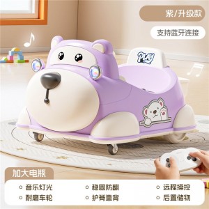 New children's electric car, four-wheel toy car, baby cartoon car, bluetooth remote control car, baby walking electric car