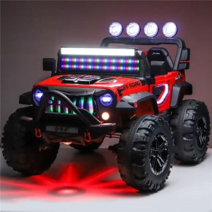 Large children's electric car, four-wheel drive off-road vehicle, can ride people, children's early education car, remote control toy car
