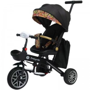 Stroller, children's tricycle, baby bike, stroller, can lie down, can rotate, music, light