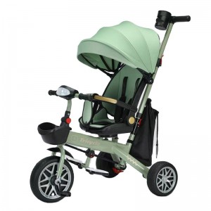 Stroller, children's tricycle, baby bike, stroller, can lie down, can rotate, music, light