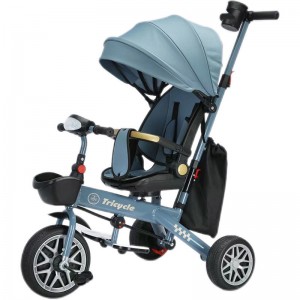 Stroller, children's tricycle, baby bike, stroller, can lie down, can rotate, music, light