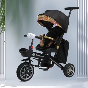 Stroller, children's tricycle, baby bike, stroller, can lie down, can rotate, music, light
