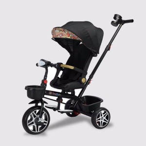 Stroller, children's tricycle, baby bike, stroller, can lie down, can rotate, music, light