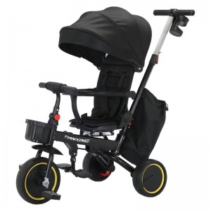 Children's three-wheeled bicycle, foldable, multi-function stroller, anti-rollover scooter, three-in-one baby walking artifact