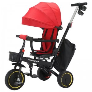 Children's three-wheeled bicycle, foldable, multi-function stroller, anti-rollover scooter, three-in-one baby walking artifact